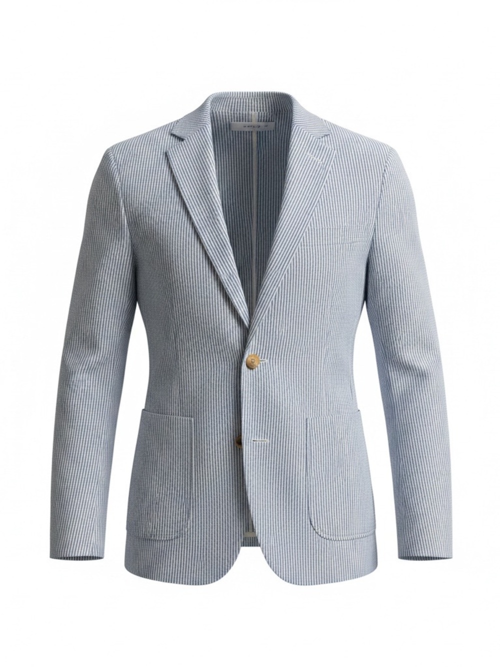 Vineyard Vines Mens Blazer 44R Seersucker Blue White Stripe Sport Coat Summer